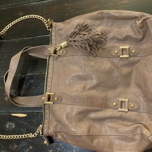 Juicy Couture brown tassel purse bag 100% goat leather RN52002